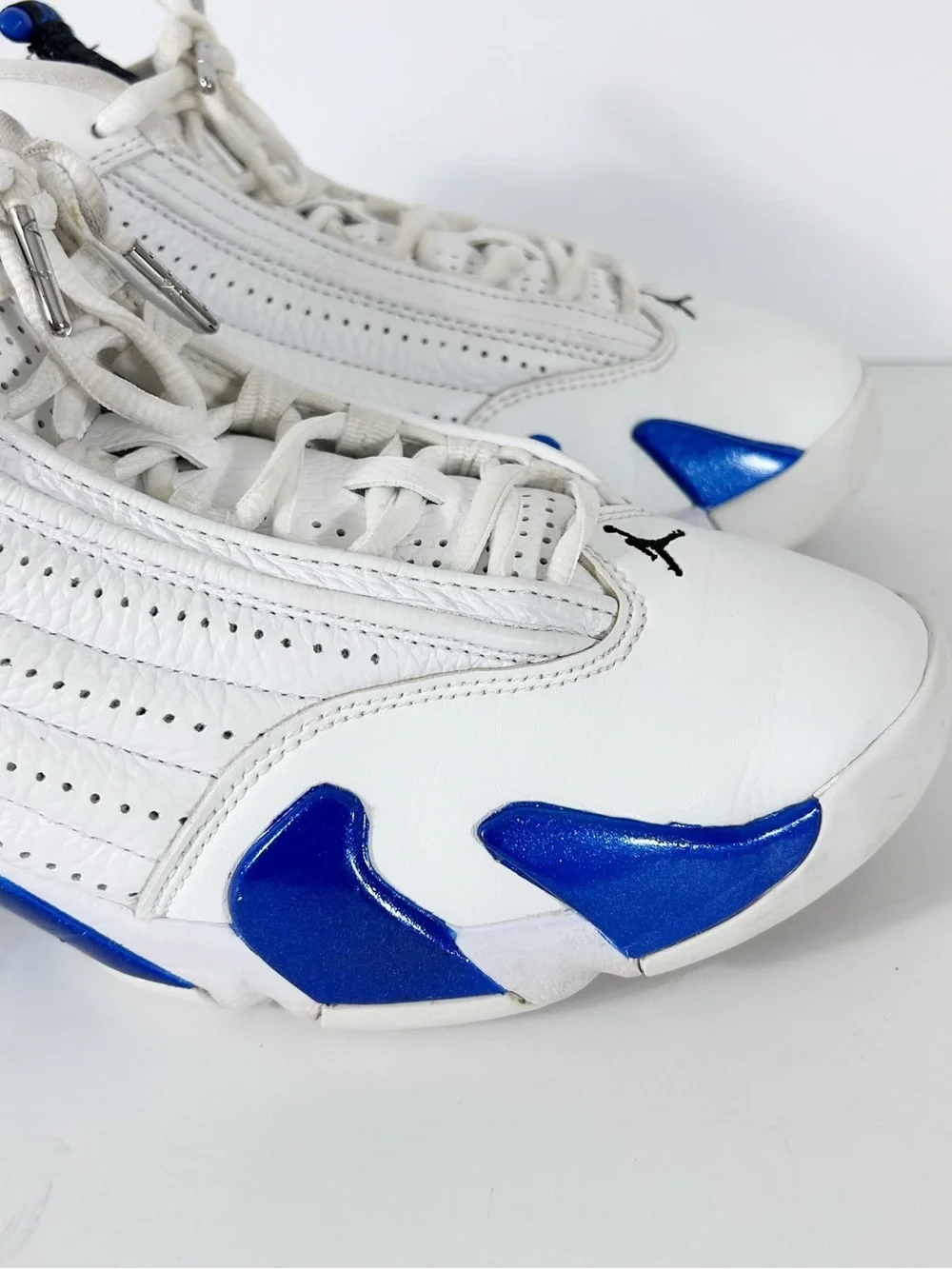 Nike Air Jordan 14 Retro Hyper Royal White 487471 104 Men's Size 9.5